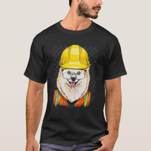 Camiseta Trabalhador de Construção Laboratório Pomeraniano