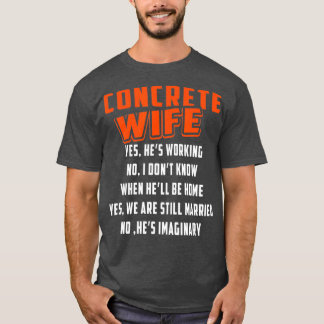 Camiseta Trabalhador de Construtor de Esposa Concreta