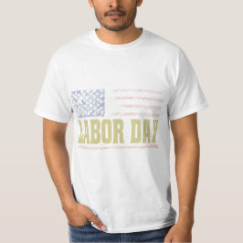 Camiseta Trabalhador de duro do Dia do Trabalho da Bandeira