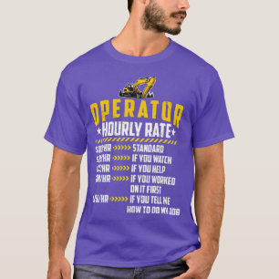 Camiseta Trabalhador de Equipamento Pesado com Taxa Horári