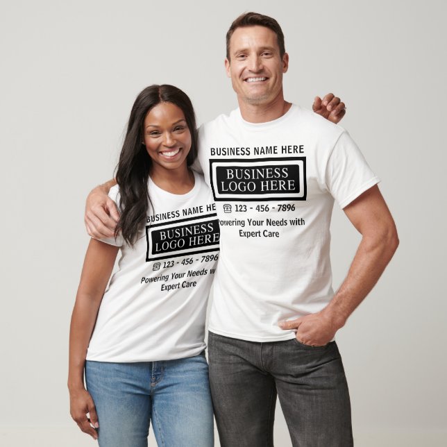 Camiseta Trabalhador de Logotipo Comercial Eletrônico (Unissex)