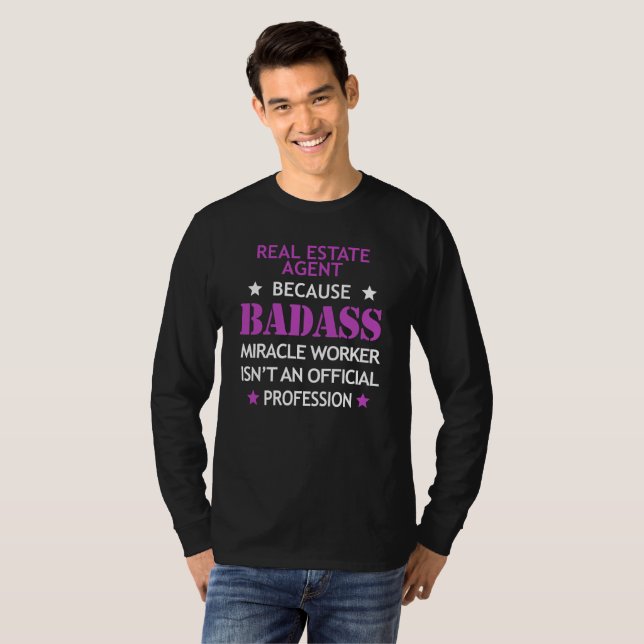 Camiseta Trabalhador de milagre Engraçado-Badass legal do (Frente Completa)