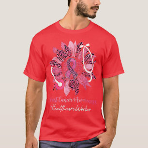 Camiseta Trabalhador de saúde de girassol Fita Cancer A