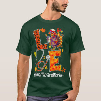 Camiseta Trabalhador de Saúde na Turquia Enfermeira Outono