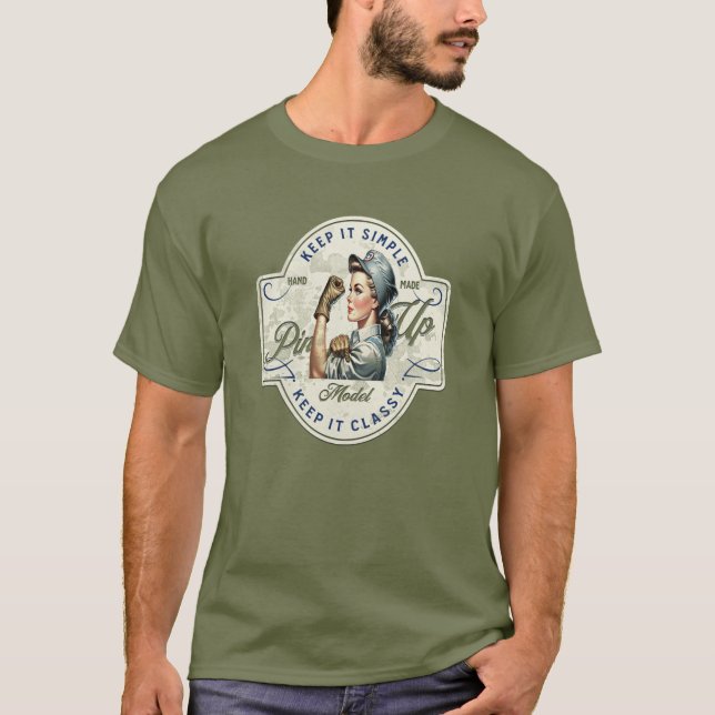 Camiseta Trabalhador Glamouroso Pin-Up (Frente)