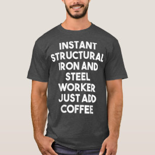 Camiseta Trabalhador Instantâneo Estrutural De Ferro E Aço 