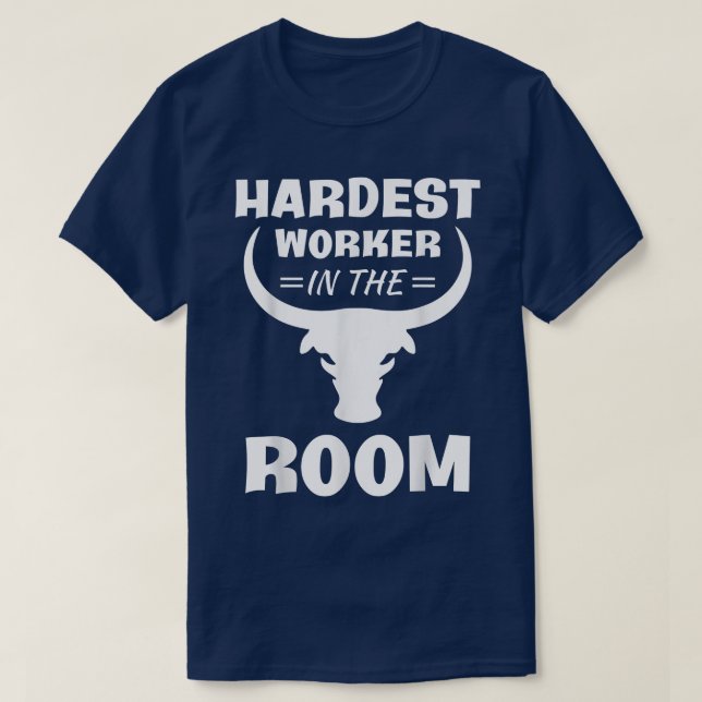Camiseta Trabalhador Mais Difícil Na Sala (Frente do Design)