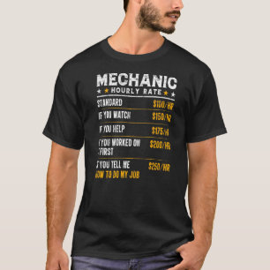 Camiseta Trabalhador Mecânico de Taxa Horária Mecânica
