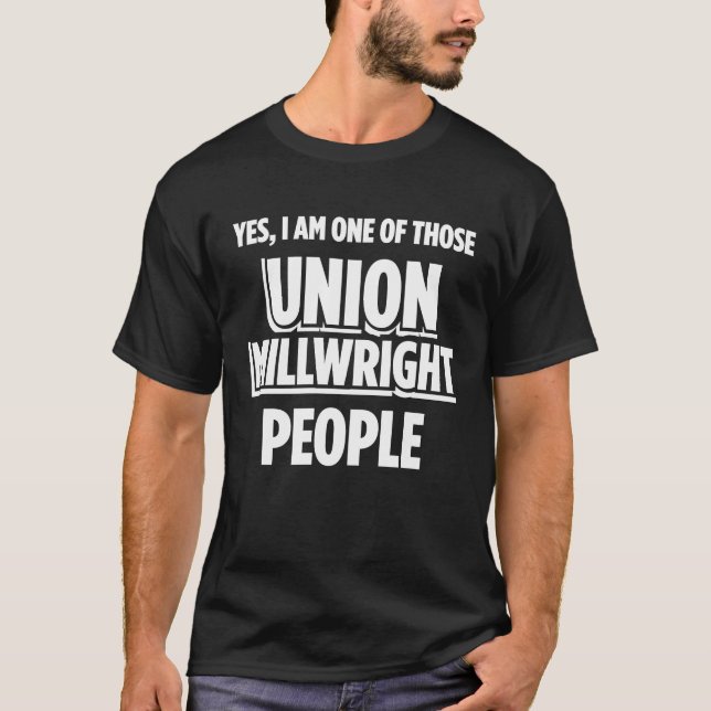 Camiseta Trabalhador Mecânico Industrial Union Millwright (Frente)