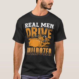 Camiseta Trabalhador no Site de Construção do Buldozer do R