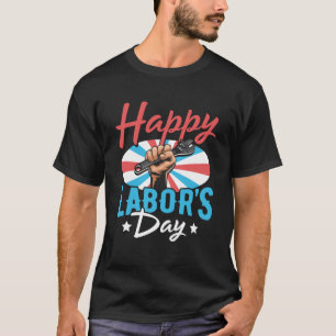 Camiseta Trabalhador Patriótico Trabalhador Feliz Dia do Tr