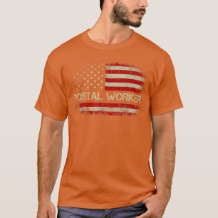 Camiseta Trabalhador Postal Americano Bandeira EUA Carteiro