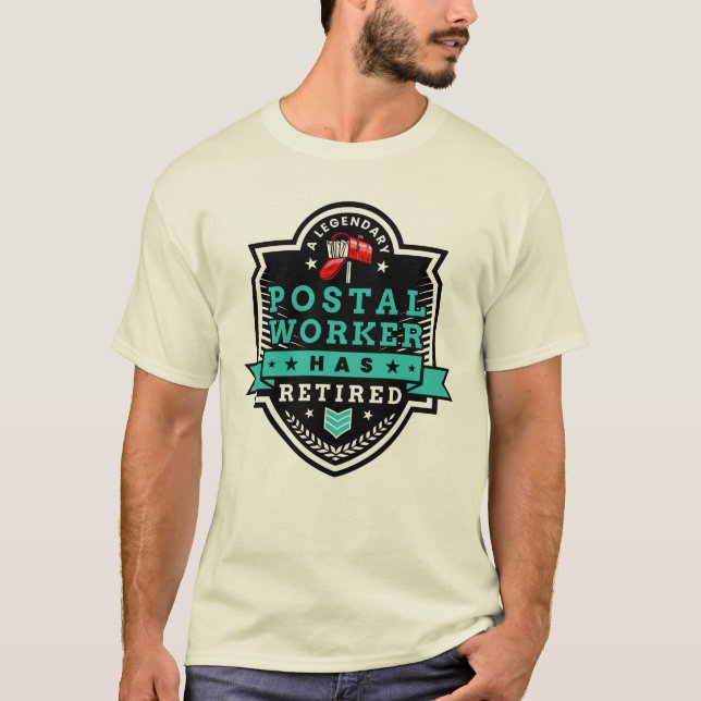 Camiseta Trabalhador Postal aposentado Engraçado de Reforma (Frente)