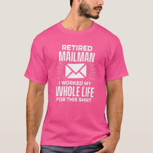 Camiseta Trabalhador Postal Aposentado Vida Inteira Carrega