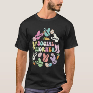 Camiseta Trabalhador Social Cony Engraçado Páscoa Hoppy Sal