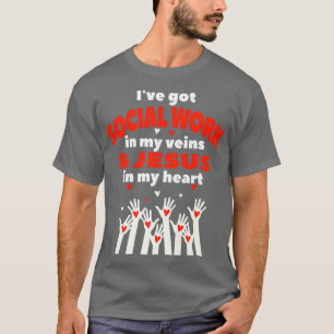 Camiseta Trabalhador Social Cristão Jesus Estudante MSW