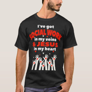 Camiseta Trabalhador Social Cristão Jesus Estudantes MSW W