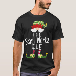 Camiseta Trabalhador Social Elf Group Natal Engraçado Pajam