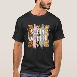 Camiseta Trabalhador Social Engraçado Vida de Trabalho Soci