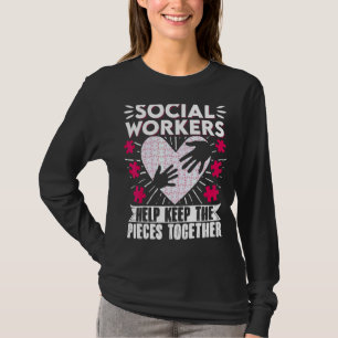 Camiseta Trabalhador Social Escolar Mês do Coração Mãos Que
