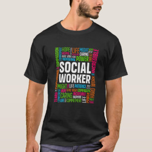 Camiseta Trabalhador Social Homens Mulheres Engraçado Traba