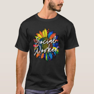 Camiseta Trabalhador Social Leopard Sunflower Social Work A