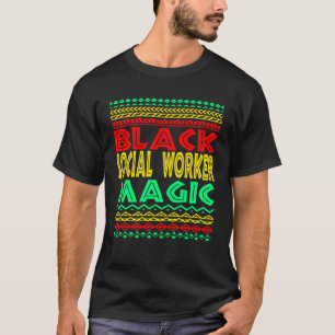 Camiseta Trabalhador Social Negro Graduação Mágica de Traba
