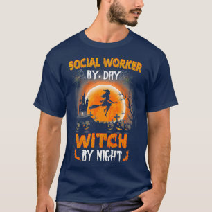 Camiseta Trabalhador social por dia WITCH à noiteMelhores i