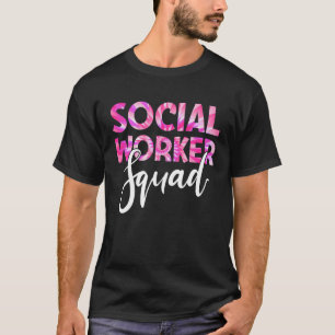 Camiseta Trabalhador Social Semana Esquadrão Coroa Coroa Co