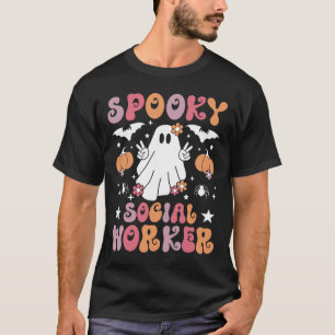 Camiseta Trabalhador Social Spooky no Halloween Melhores Tr