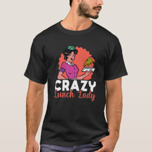 Camiseta Trabalhadora De Café Escolar Dama Retro Pizza Cra