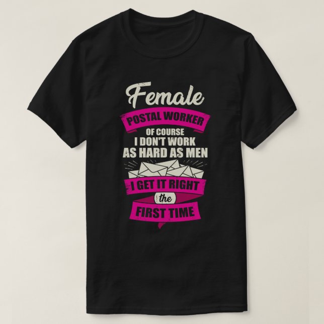 Camiseta Trabalhadora do Correio das Mulheres Oferta de Gar (Frente do Design)