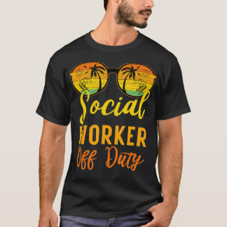 Camiseta Trabalhadora social de óculos escuros de serviço
