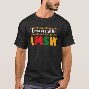 Camiseta Trabalhadora Social Mestre Licenciada de Pele More