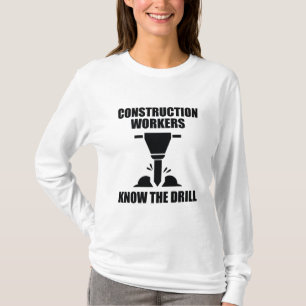 Camiseta Trabalhadores Da Construção Conhecem A Garagem
