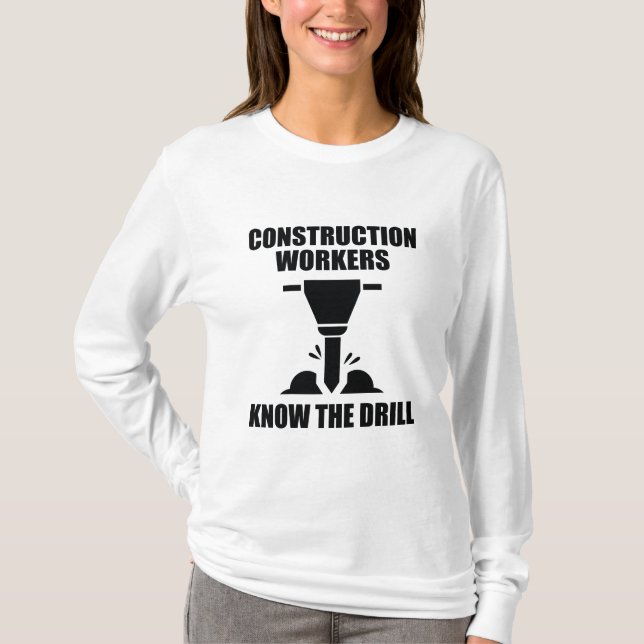 Camiseta Trabalhadores Da Construção Conhecem A Garagem (Frente)