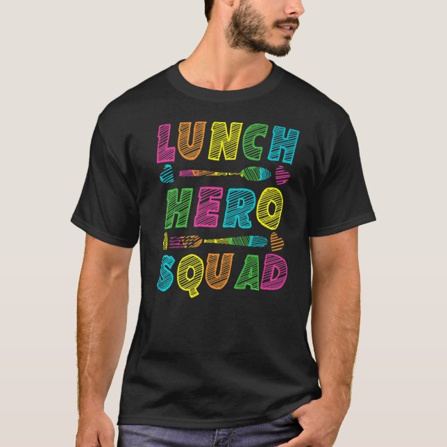 Camiseta Trabalhadores de cantinas de hero Squad na escola (Frente)