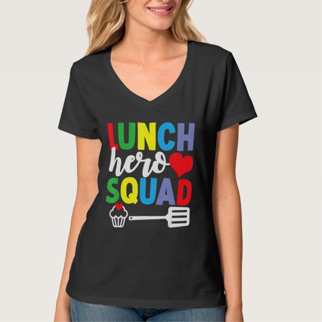 Camiseta Trabalhadores de cantinas de hero Squad na escola (Frente)