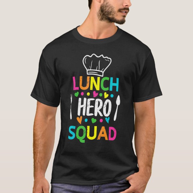 Camiseta Trabalhadores de cantinas de hero Squad na escola (Frente)