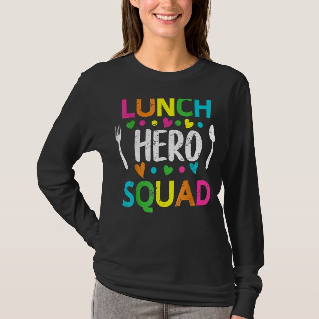 Camiseta Trabalhadores de cantinas de hero Squad no almoço  (Frente)