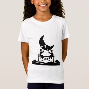 Camiseta Trabalhadores de reparo da lua rachada em andaime