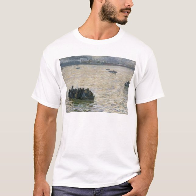 Camiseta Trabalhadores do estaleiro que retornam em casa no (Frente)