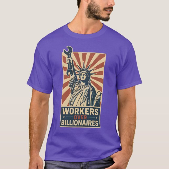 CAMISETA TRABALHADORES SOBRE BILHÕES (Frente)