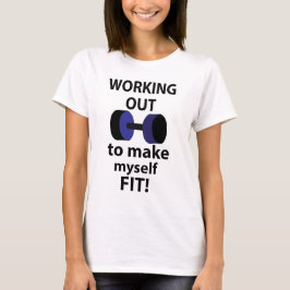 Camiseta Trabalhando Com Pesos De Workout Funcionando