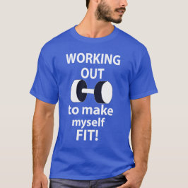 Camiseta Trabalhando Com Pesos De Workout Funcionando