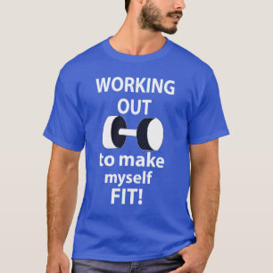 Camiseta Trabalhando Com Pesos De Workout Funcionando