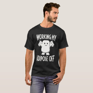 Camiseta Trabalhando minha gordura animal fora da malhaçã