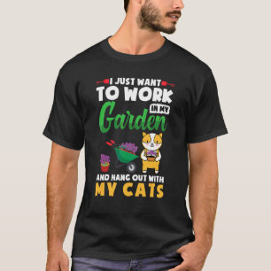 Camiseta Trabalhando No Meu Jardim E Passando o Tempo Com M