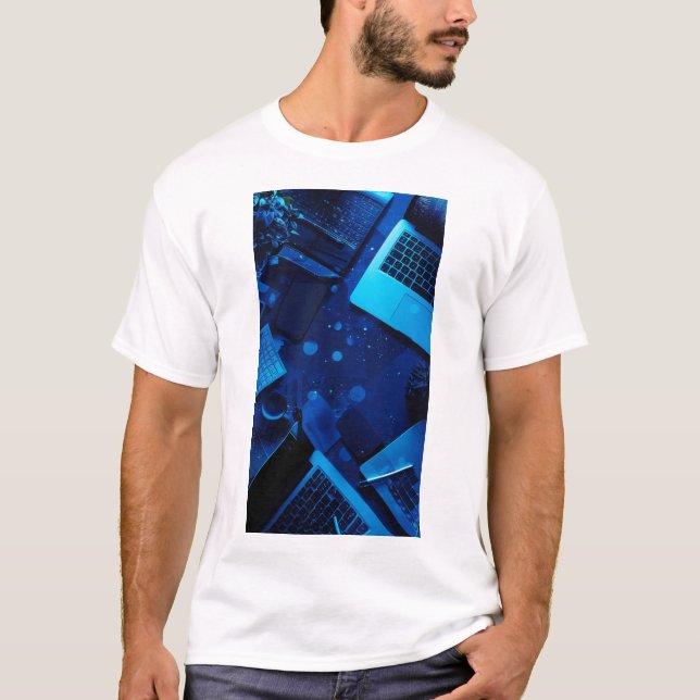 Camiseta Trabalhar a partir de qualquer lugar Configuração  (Frente)