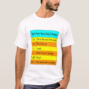 Camiseta Trabalhar a Partir do Horário Diário de Início